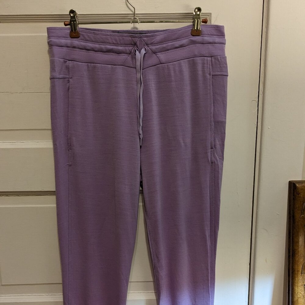 Icebreaker Merino Wool Crush sweatpants, lilac, small